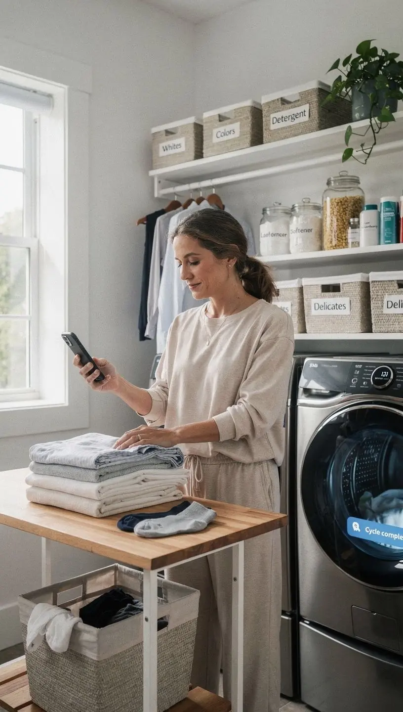 Smart security system setup with automated devices.